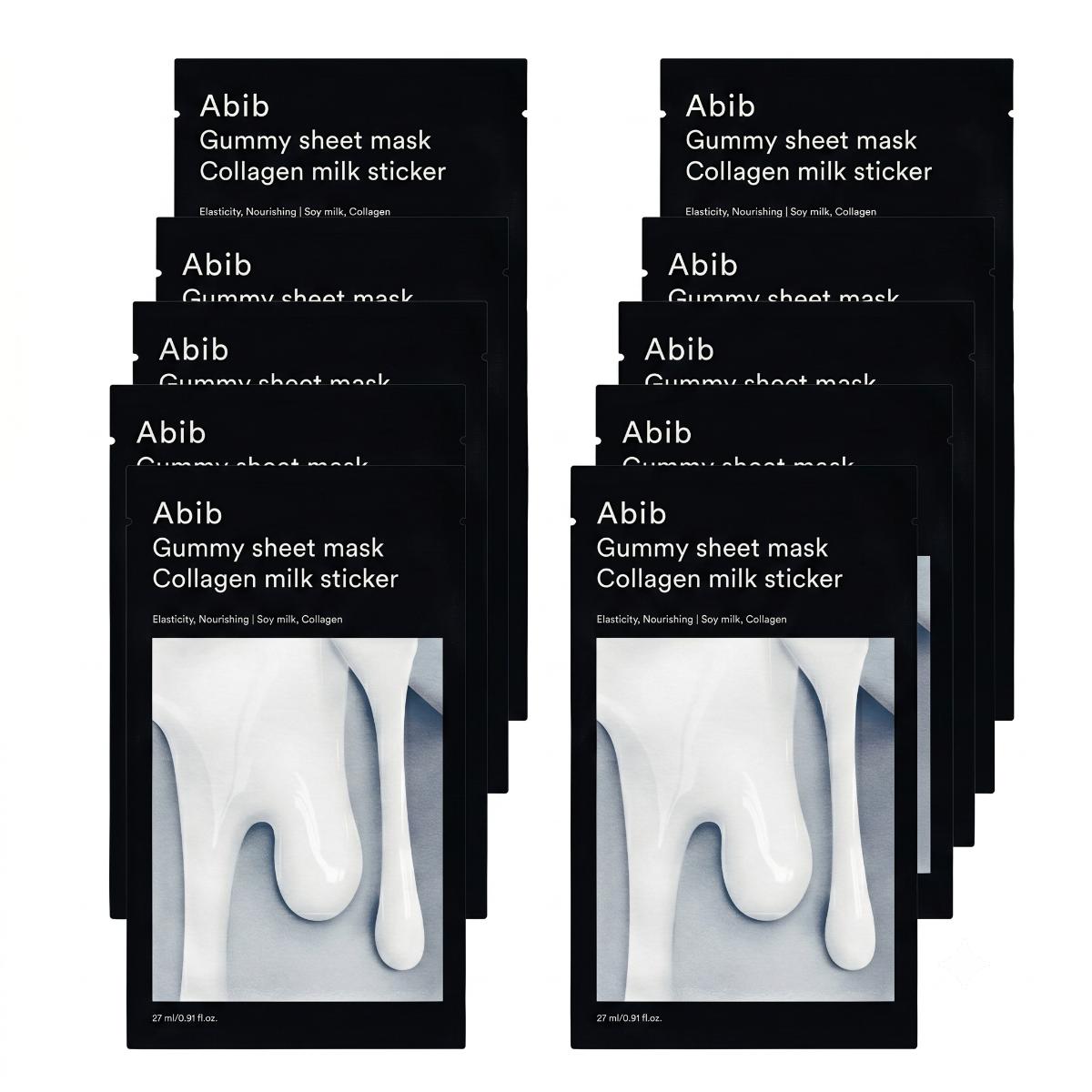 Abib Gummy Sheet Mask Collagen Milk Sticker (10 Sheets)