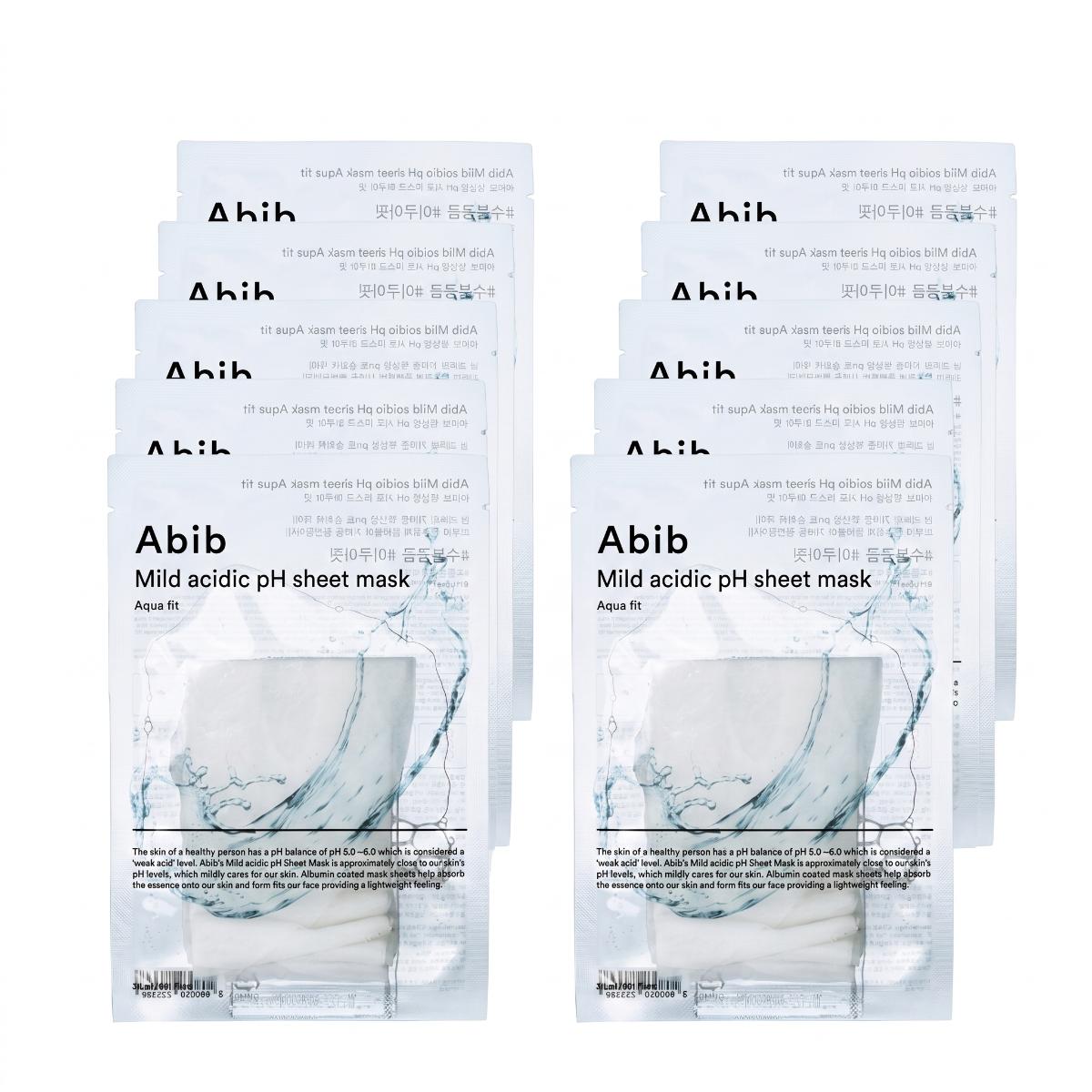Abib Mild Acidic pH Sheet Mask Aqua Fit (10 Sheets)
