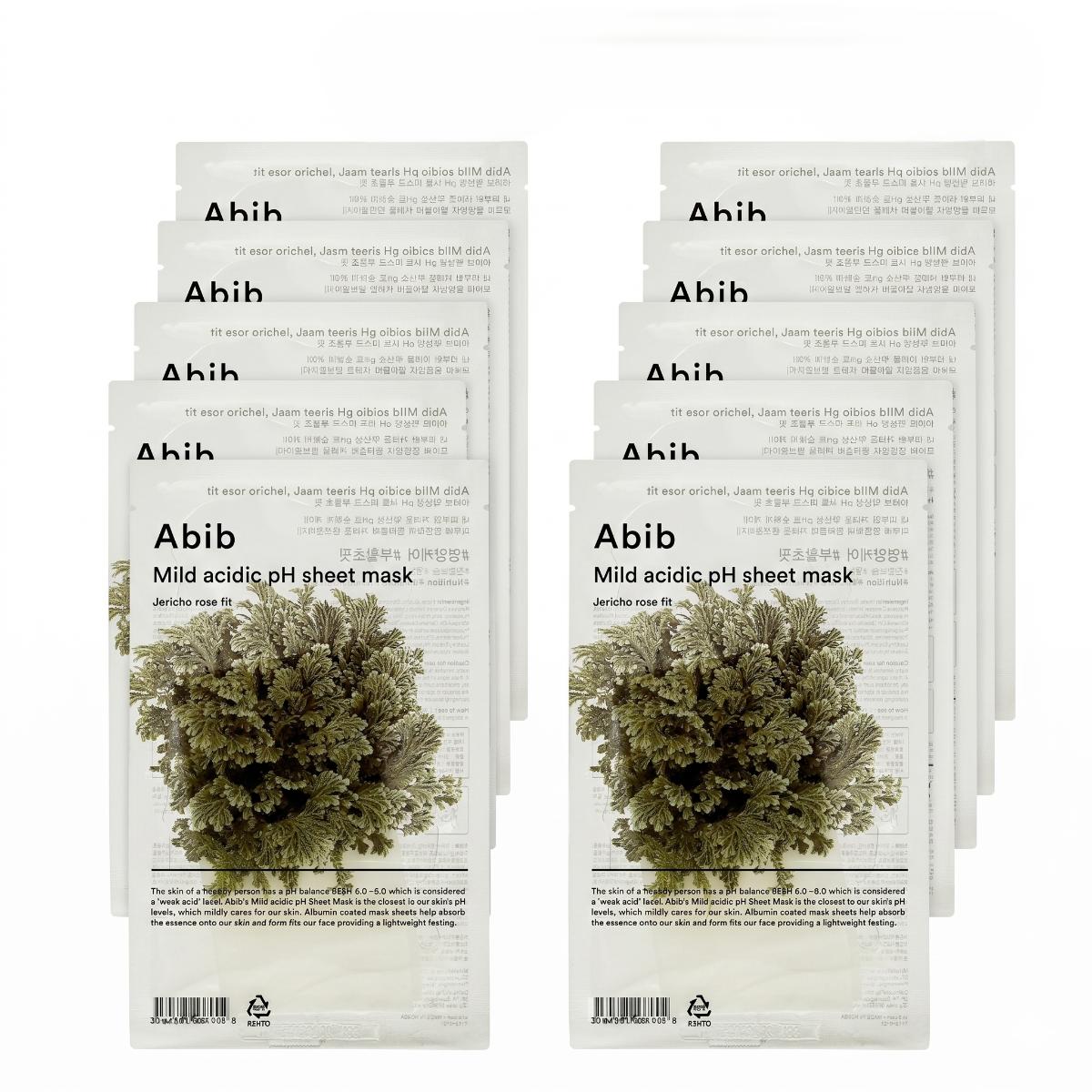 Abib Mild Acidic pH Sheet Mask Jericho Rose Fit (10 Sheets)