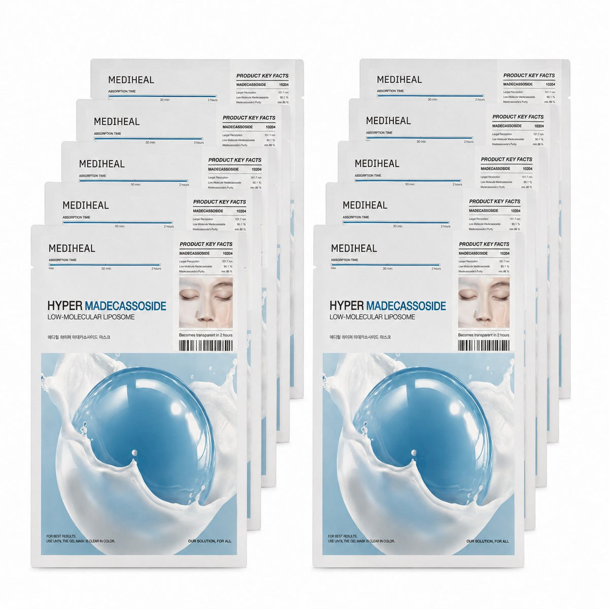MEDIHEAL Hyper Madecassoside Gel Mask 10 Sheets