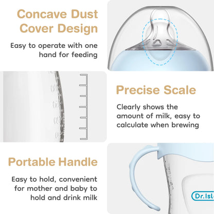 150/240/330ml, Baby Bottle With Handle Anti-bloating＆Anti-drop, Clear Scale Milk Bottle Feeding Baby Bottles, BPA-FREE PP15