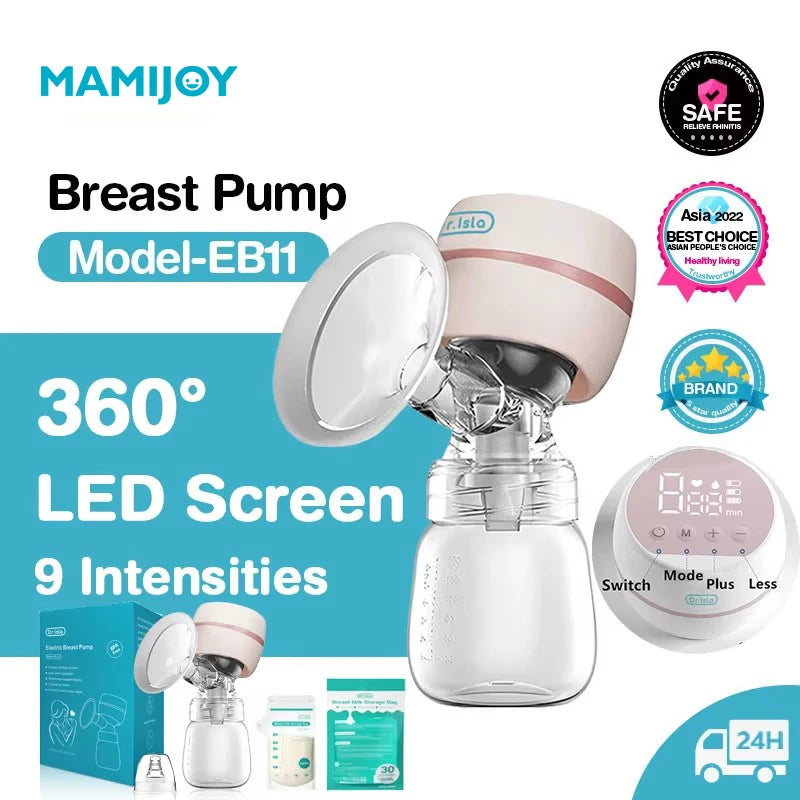 MAMIJOY Portable Electric Breast Pump USB Rechargeable Silent Portable Milk Extractor Automatic Milker Comfort Breastfeeding