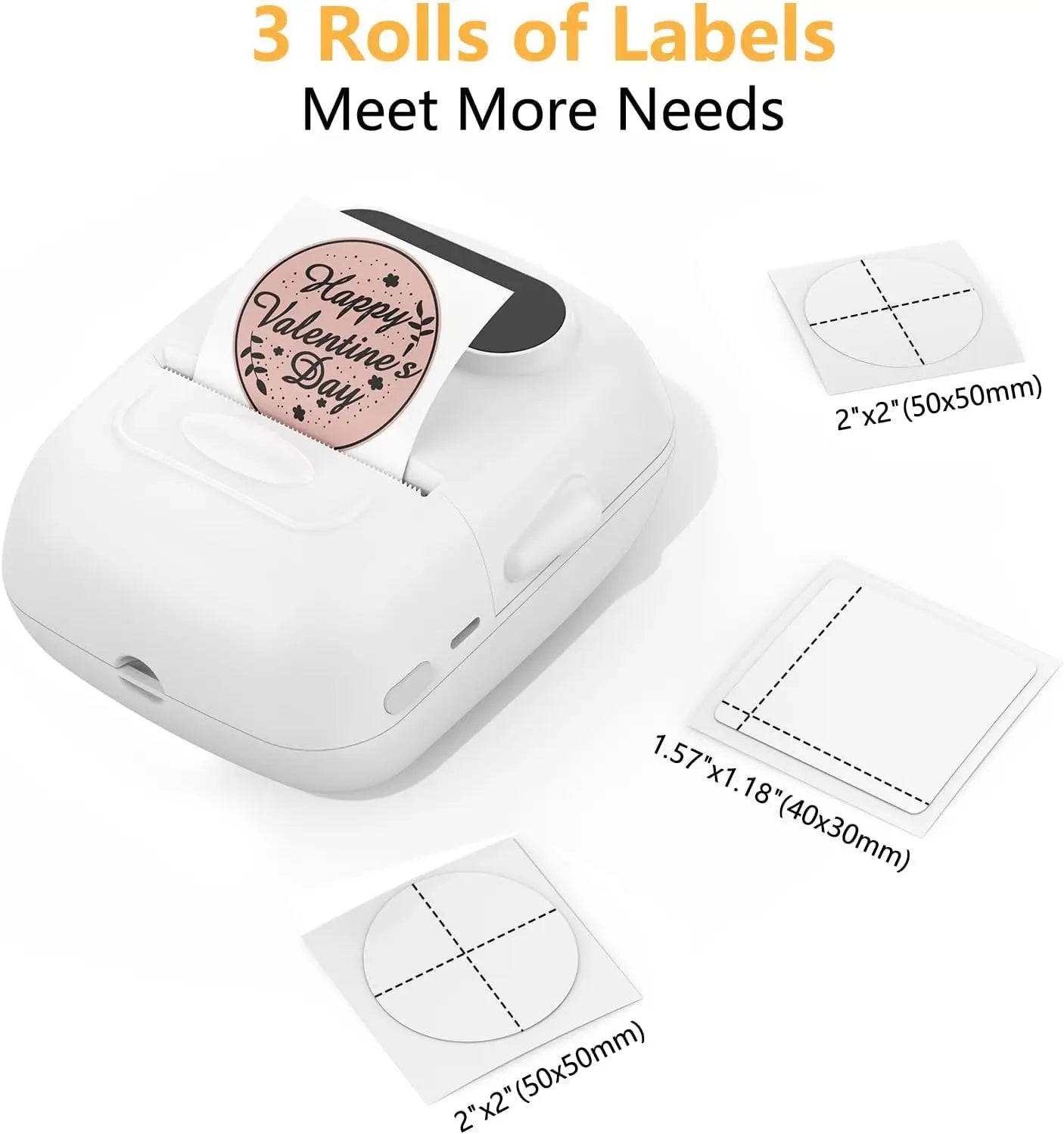 Wireless Label Printer P50 Inkless Bluetooth Thermal Label Maker Adhesive Label Sticker Machine DIY Pattern Barcode QR Code Tape