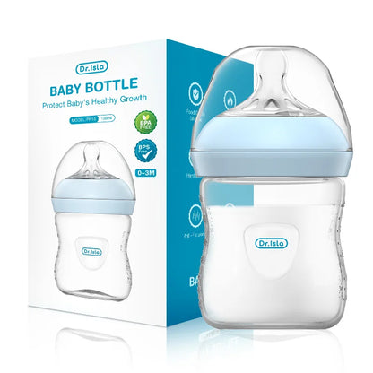 150/240/330ml, Baby Bottle With Handle Anti-bloating＆Anti-drop, Clear Scale Milk Bottle Feeding Baby Bottles, BPA-FREE PP15
