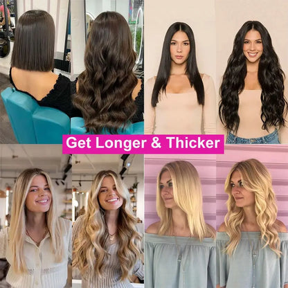 Clip In Hair Extensions Real Human Hair Color #4 Chocolate Brown Clip In Hair Extensions 8pcs Hair Natural Black Color 26 Inches