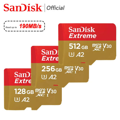 Sandisk Ultra Micro SD Card, 128gb 256gb, U3 4K V30 A2 Class 10 UHS-1 flash card, 512GB 64GB 1TB, microSD/TF Card For Phone camera