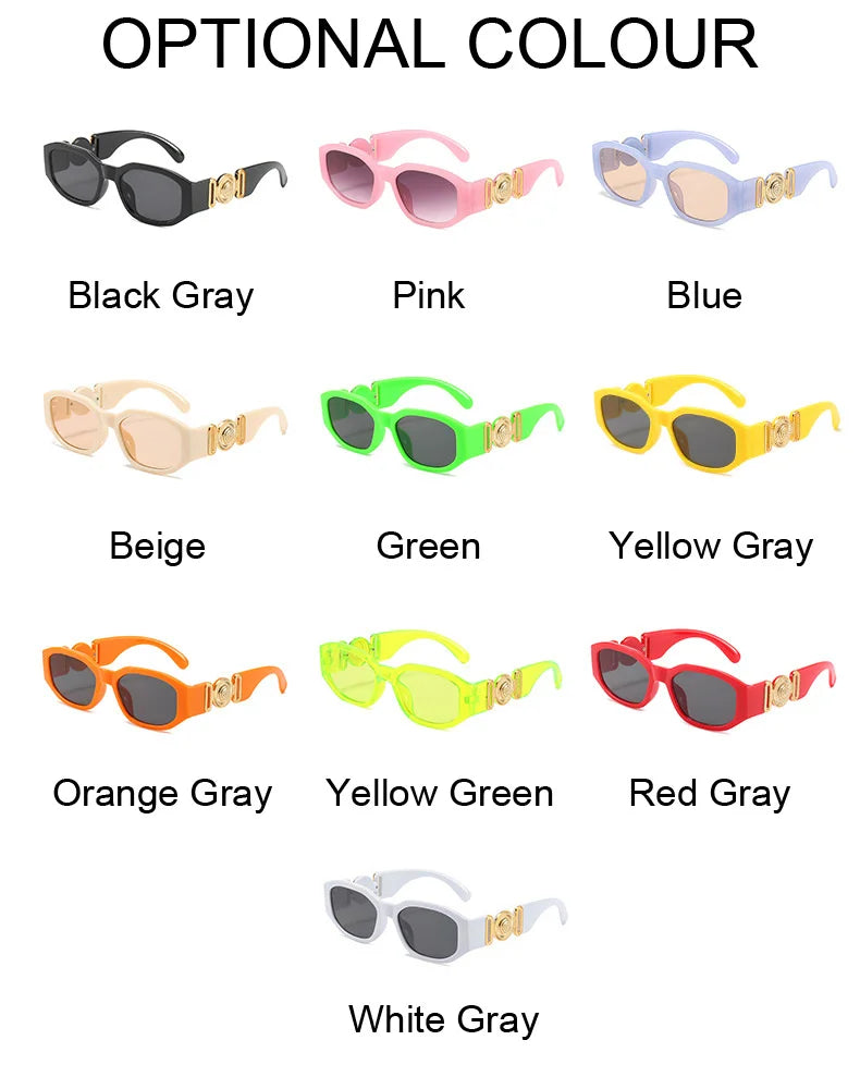 Vintage Polygon Sunglasses, Woman Fashion Brand, Small Frame Sun Glasses, Female Personality Candy Colors Retro Designer Shades