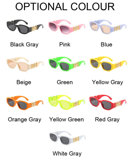 Vintage Polygon Sunglasses, Woman Fashion Brand, Small Frame Sun Glasses, Female Personality Candy Colors Retro Designer Shades