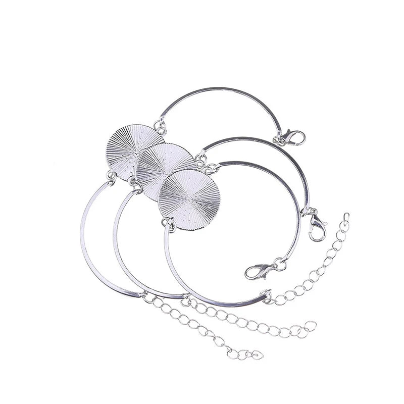 5pcs/lot, Metal Cabochon Bracelet Fit, 20mm Cameo Settings Bracelets Bezel Blanks, Diy Jewelry Making Bracelet Findings Accessory