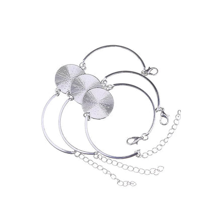 5pcs/lot, Metal Cabochon Bracelet Fit, 20mm Cameo Settings Bracelets Bezel Blanks, Diy Jewelry Making Bracelet Findings Accessory