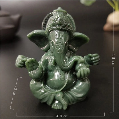 Bronze Color Lord Ganesha Statue, Buddha Ornaments, Elephant Hindu God Sculpture Figurines For Home Office Decoration, Buddha Statues