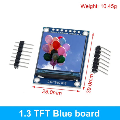TFT Display, 0.96/1.3/1.44/1.8/2.4/2.8/3.5 Inch TFT Full Color Screen LCD Module, ST7735 ILI9341 Driver Interface SPI for Arduino