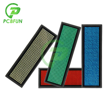 Rechargeable Bluetooth Digital LED Badge DIY Programmable Scrolling Message Mini LED Name Tag Badge Module Support 15 Languages