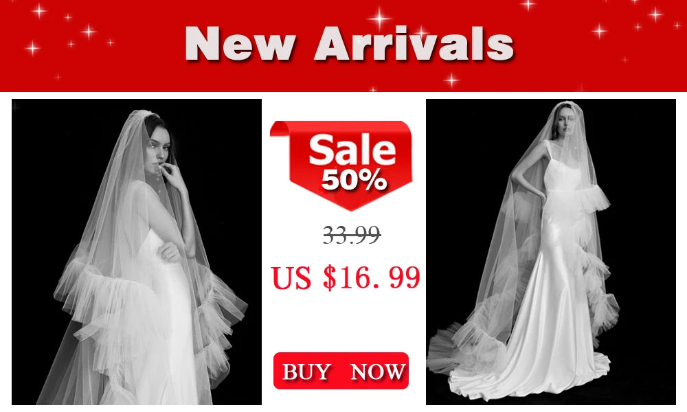 TOPQUEEN V30 Classic Bridal Wedding Veils Plain Yarn 1 Tier Soft Wedding Long Veil with Comb Wedding Dress Accessories Black Red