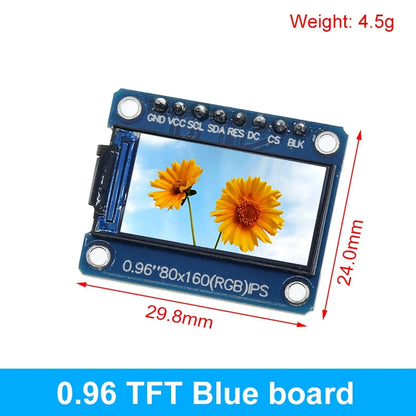 TFT Display, 0.96/1.3/1.44/1.8/2.4/2.8/3.5 Inch TFT Full Color Screen LCD Module, ST7735 ILI9341 Driver Interface SPI for Arduino