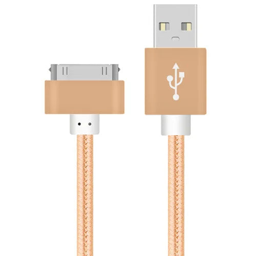 1m 2m 3m Braided USB Data Charger Cable for iPhone 4S 4 S 3GS iPad 1 2 3 iPod Nano iTouch Fast Charging Data Sync Cable Cord