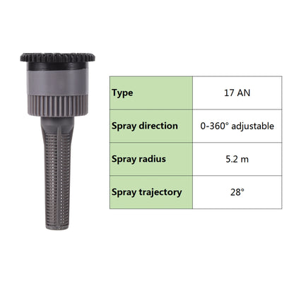 1Pc, Pop-up Sprinklers Replacement, Scattering Nozzles, 0~360 Degree Adjustable Garden Park Or Farm Grass Lawn Or Crops Irrigation Tool