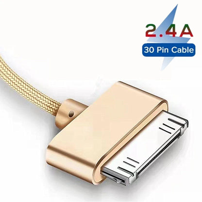 1m 2m 3m Braided USB Data Charger Cable for iPhone 4S 4 S 3GS iPad 1 2 3 iPod Nano iTouch Fast Charging Data Sync Cable Cord