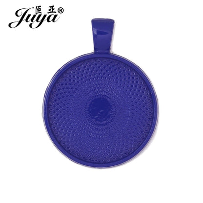 10Pcs, Pendant Cabochon Base, DIY Jewelry Making 25mm Inner Size Plated Crafts Setting, Necklace jewellery Findings Accessory, JUYA