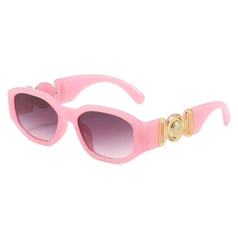 Vintage Polygon Sunglasses, Woman Fashion Brand, Small Frame Sun Glasses, Female Personality Candy Colors Retro Designer Shades