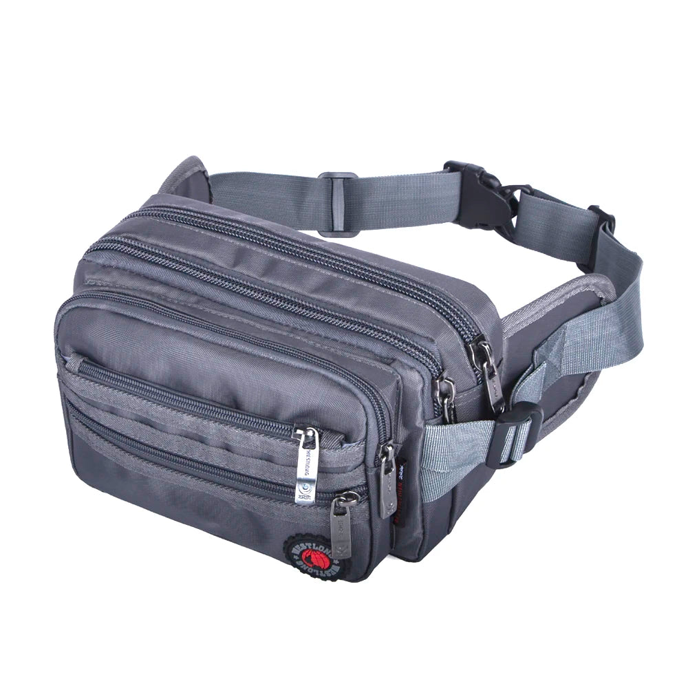 Waist Pack, Casual Functional Fashion Men Waterproof Fanny Pack, Women Belt Bum Bag, Male Phone Wallet Pouch Bags, Unisex 98011