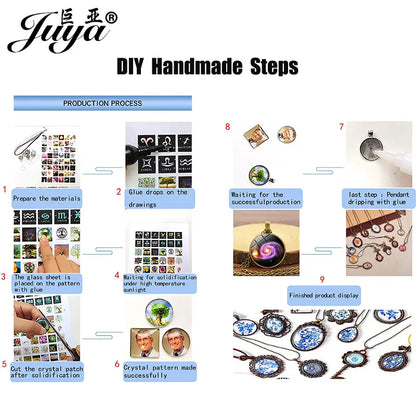 10Pcs, Pendant Cabochon Base, DIY Jewelry Making 25mm Inner Size Plated Crafts Setting, Necklace jewellery Findings Accessory, JUYA