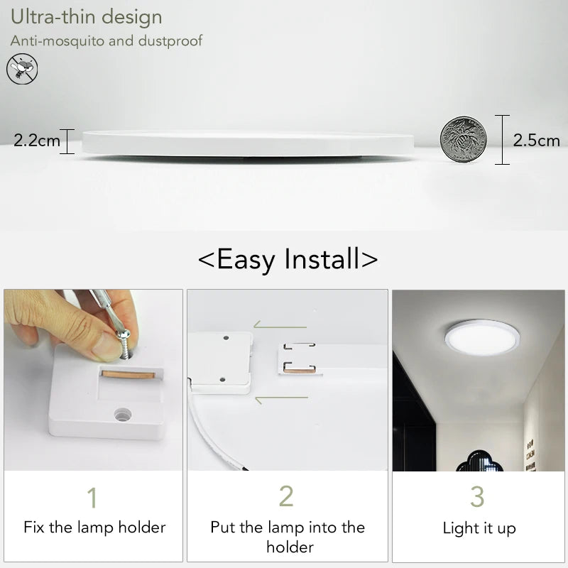 MARPOU Living Room lights LED Ceiling Lamp Ultra-thin Cold White 9W 13W 18W 24W lighting fixture Ceiling Lights Bedroom  kitchen