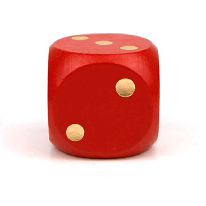 1PC Wooden Dice 40mm Large Colorful Solid Wooden Dot Game Rounded Dice Drinking Dice