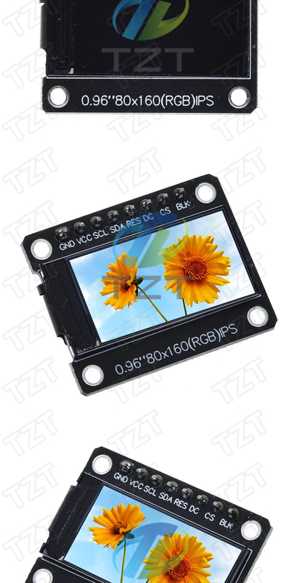 TFT Display 0.96 / 1.3 inch IPS 7P SPI HD 65K Full Color LCD Module ST7735 / ST7789 Drive IC 80*160 240*240 (Not OLED)