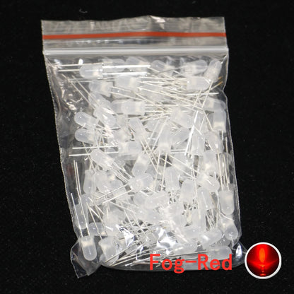 100pcs, 5mm LED Diode, 5mm Assorted Kit, White Green Red Blue Yellow Orange Pink Purple Warm white DIY Light Emitting Diode