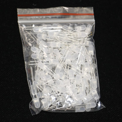 100pcs, 5mm LED Diode, 5mm Assorted Kit, White Green Red Blue Yellow Orange Pink Purple Warm white DIY Light Emitting Diode