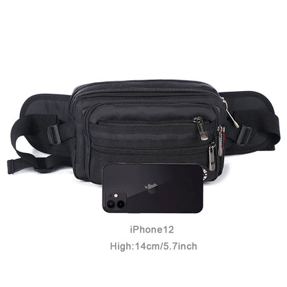 Waist Pack, Casual Functional Fashion Men Waterproof Fanny Pack, Women Belt Bum Bag, Male Phone Wallet Pouch Bags, Unisex 98011