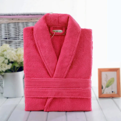 100% Cotton Robe Toweling Terry Robe Unisex lovers Soft Bath Robe Men And Women Nightrobe Sleepwear Male Casual Home Bathrobe