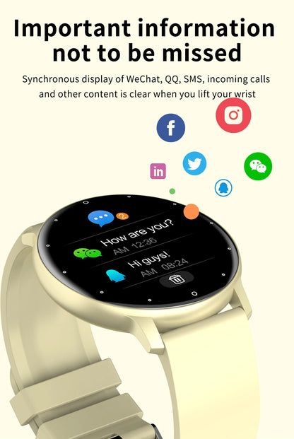 LIGE New Smart Watch, Women Men Ladies Gift, Sport Fitness Men Women Watches, Heart Rate Monitor, Waterproof Smartwatch For Android IOS