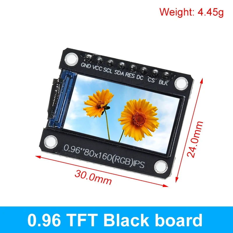 TFT Display, 0.96/1.3/1.44/1.8/2.4/2.8/3.5 Inch TFT Full Color Screen LCD Module, ST7735 ILI9341 Driver Interface SPI for Arduino