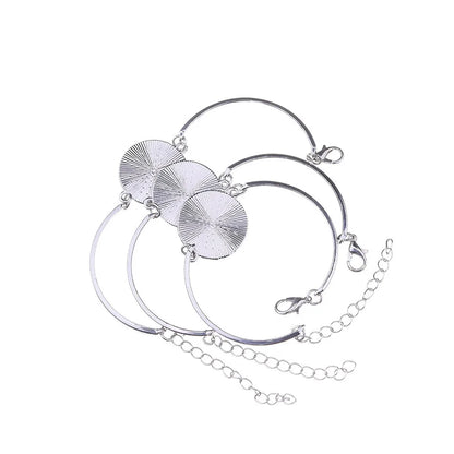 5pcs/lot, Metal Cabochon Bracelet Fit, 20mm Cameo Settings Bracelets Bezel Blanks, Diy Jewelry Making Bracelet Findings Accessory