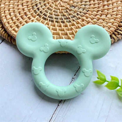 1Pcs, Silicone Dinosaur Teether, Cartoon Animal Rodent Teeth, Necklace Food Grade Baby Chew Toy