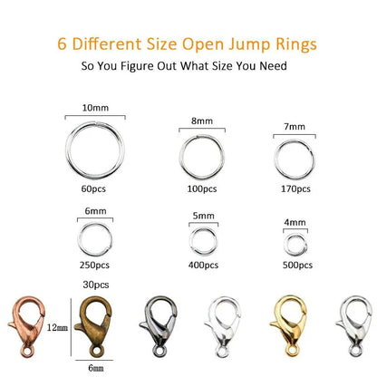 A Set Jewelry Findings Tool Set Open Jump Rings, Jewelry Pliers, Lobster Clasps Hooks, Jewelry Tweezers Jewelry Making Supplies