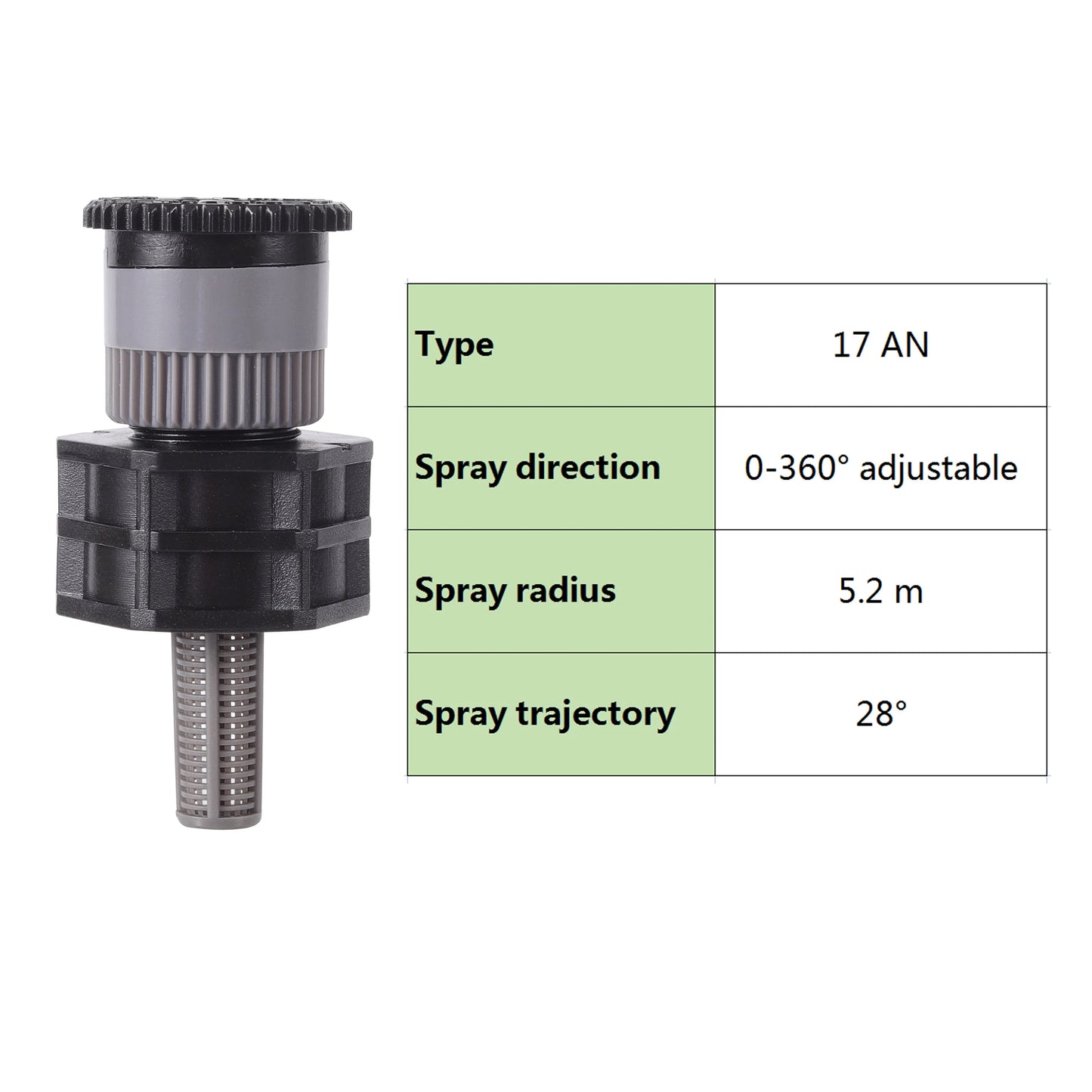 1Pc, Pop-up Sprinklers Replacement, Scattering Nozzles, 0~360 Degree Adjustable Garden Park Or Farm Grass Lawn Or Crops Irrigation Tool