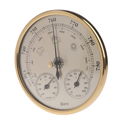 3-in-1 Wall-Mounted Household Barometer Thermometer Hygrometer Weather Station Hanging Pressure hPa Gauge Air Weather Instrument
