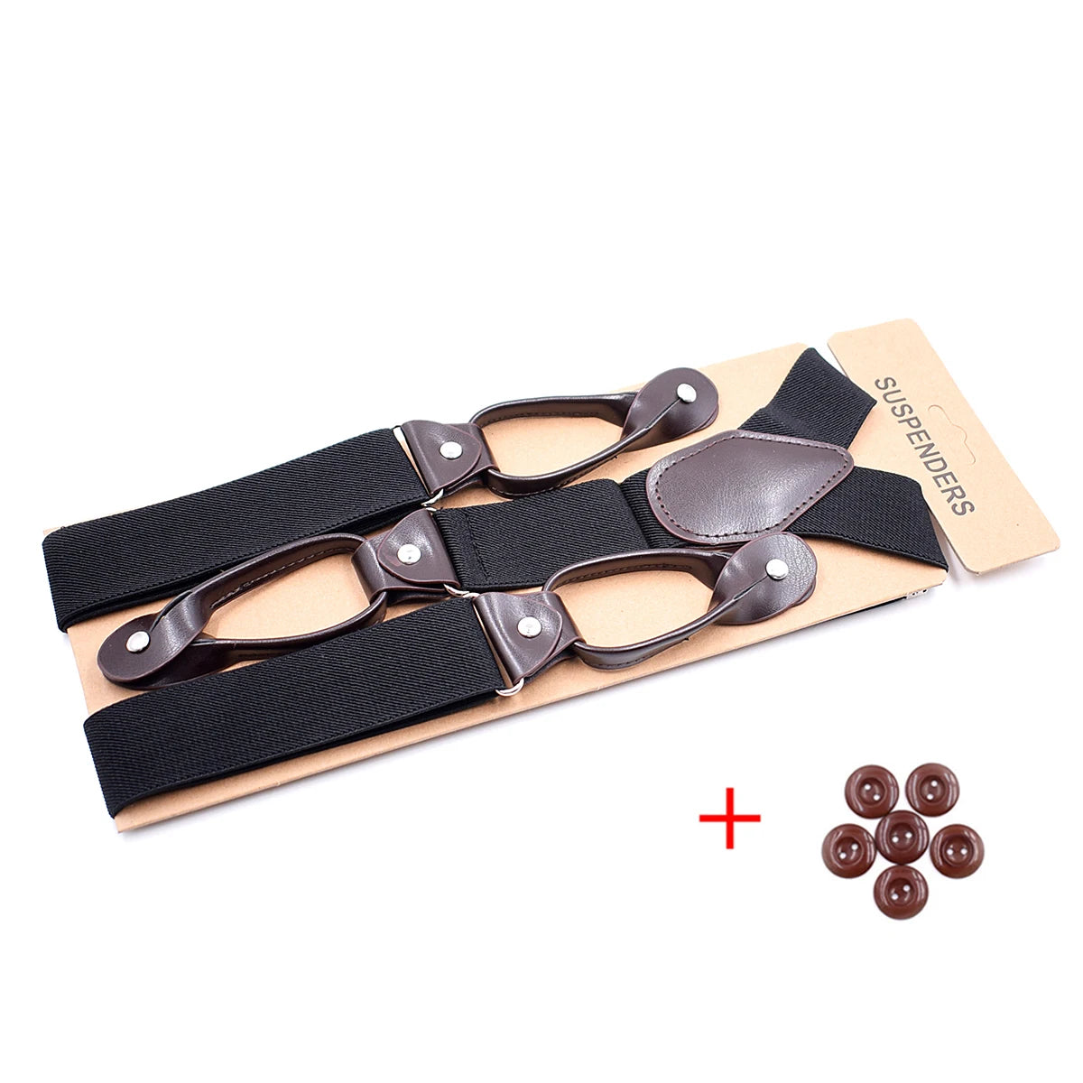 Vintage Suspenders Men Women Adult Leather Trimmed Button End Y Back Adjustable Elastic Trouser Braces Straps Belt Wedding Party