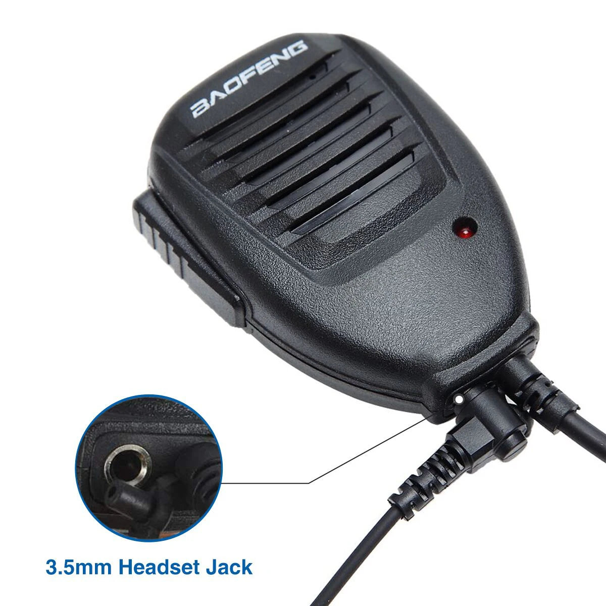 BaoFeng Walkie Talkie BF-780 2 Pin PTT Speaker Mic for Quansheng UV-K5 K6 Baofeng UV-5R BF-888S UV-5RH 21 17 PRO HAM Radio