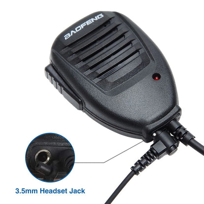 BaoFeng Walkie Talkie BF-780 2 Pin PTT Speaker Mic for Quansheng UV-K5 K6 Baofeng UV-5R BF-888S UV-5RH 21 17 PRO HAM Radio