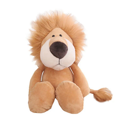 Stuffed Plush Animal Toys Soft Dolls Jungle Lion Elephant Tiger Dog Fox Monkey Deer Children Gift Kawaii Baby Kids Hobby Toys