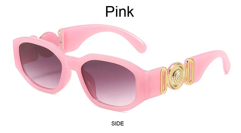 Vintage Polygon Sunglasses, Woman Fashion Brand, Small Frame Sun Glasses, Female Personality Candy Colors Retro Designer Shades