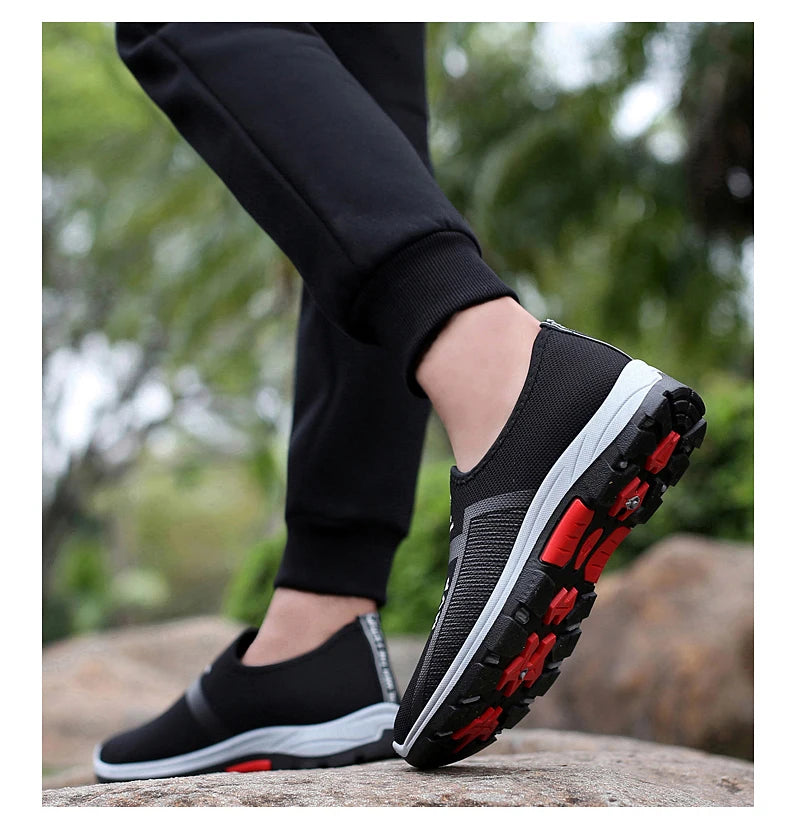 Summer Mesh Men Shoes, Lightweight Sneakers, Men Fashion Casual Walking Shoes, Breathable Slip-on Mens Loafers, Zapatillas Hombre