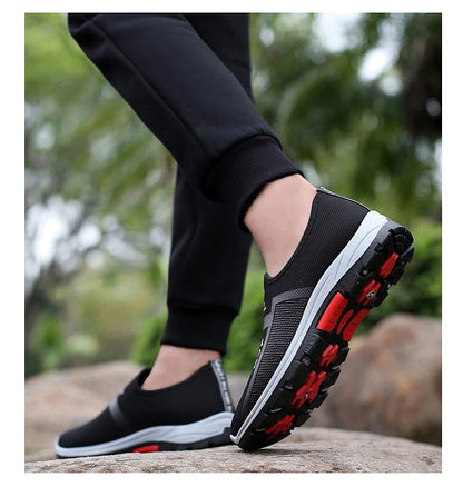 Summer Mesh Men Shoes, Lightweight Sneakers, Men Fashion Casual Walking Shoes, Breathable Slip-on Mens Loafers, Zapatillas Hombre