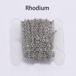 5 m/lot Gold/Bronze Plated Necklace Chain For Jewelry Making Findings DIY Necklace Chains Materials Handmade Supplies