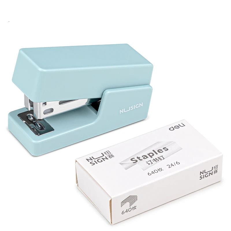 KHINSUN Mini Stapler Set, Portable Color Paper Binding Machine, Use 24/6 26/6 Staples Fashion, Stationery Office Supplies