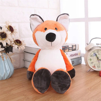Stuffed Plush Animal Toys Soft Dolls Jungle Lion Elephant Tiger Dog Fox Monkey Deer Children Gift Kawaii Baby Kids Hobby Toys